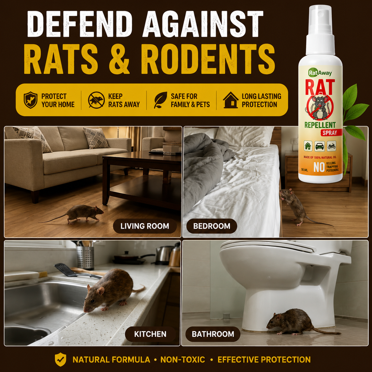 Rat Repellent Spray – Safe, Effective, and Eco-friendly